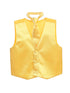 Tip Top Kids Little Boys Yellow Three Button Satin Vest Tie 2 Pc Set 2-6 - SophiasStyle.com